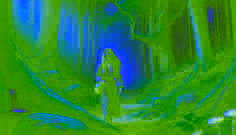 Eliska camina a través de un bosque cubierto de musgo, decidida a encontrar una fuente legendaria.