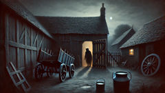 مع حلول الغروب، يتسلل بوغارت بين الحظيرة والكوخ، تاركاً آخر دلو حليب بحافة حامضة.