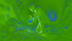 En un oscuro túnel de mina, Diego Ayala se arrodilla, desenterrando una mano esquelética mientras una presencia sombría e invisible lo observa desde atrás.