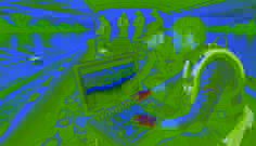 Arqueólogos a bordo de um barco de pesquisa utilizam equipamentos de sonar para mapear o Rio Tisza, detectando o contorno de uma cidade medieval submersa.
