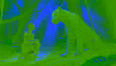 Ngombo se arrodilla con calma ante un gran leopardo en la jungla, mostrando respeto mientras el poderoso felino lo observa de cerca.