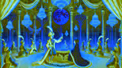 Baron Munchausen dining with the Sultan on the Moon among lunar marvels