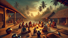 Aitihyamala: guirlanda comunitária da vila de Kerala.
Observação: se a ideia for manter o sentido tradicional de Aithihyamala como “guirlanda de lendas”, pode ficar assim: “Aithihyamala: guirlanda de lendas de Kerala.” Se quiser outra variação (por exemplo, apenas “guirlanda da comunidade” em vez de “da vila”), me diga que ajusto.