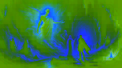 Aeneas receives prophecy in the Underworld from Anchises