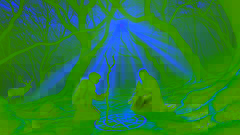 Attila’s court at dusk, tents aglow with firelight, sons gathered before him.