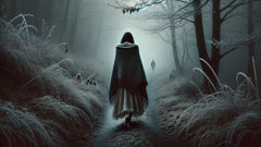 A grieving mother carrying an invisible weight through misty Swedish woods