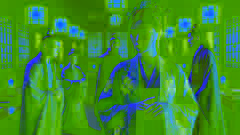 Diao Chan in a palace chamber, manipulating Dong Zhuo and Lü Bu with her beauty amidst glowing lanterns.