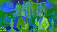 Percy Washington shows the grand mansion to John, who looks astonished by the vast, opulent estate.