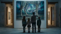 Artistic depiction of Adlet under the aurora, symbolizing speed and survival