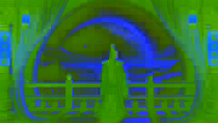 The Jade Emperor watching over the universe from a celestial palace, with stars shining above.