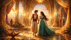 En un palacio construido a partir de deseos, Aladdín y su princesa encuentran la felicidad, pero la magia tiene sus vulnerabilidades.