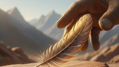 Una única pluma de Alicanto, se dice, marca lugares de bendición mineral y debe ser tratada con cuidado ritual.