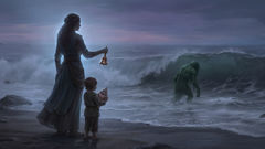 Anana’s bell cuts through the Qalupalik’s hum and the child turns toward home.