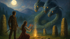 A young shepherd and mysterious maiden meet the Balaur amid swirling mountain mist.