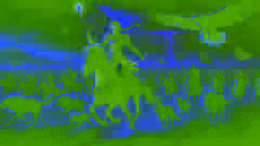 Turkyn lidera un ejército hacia la batalla contra las fuerzas de los Shadow Khan, con su espada en alto mientras un rayo atraviesa el campo de batalla.