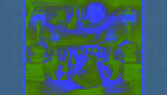 Ethereal sisters descending the stone steps of Bethesda Terrace at night