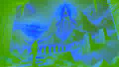 Darrin y sus compañeros se encuentran con Baiame, el Gran Creador, en la cima cubierta de niebla de la sagrada montaña.