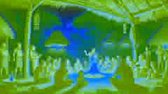 Villagers gather around a fire at night to listen to the legend of Hun-Hunahpú and Vucub-Hunahpú, the twin heroes of Xibalba.