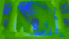 Chang Ling se encuentra ante una ruina de templo antiguo en medio de la selva, sosteniendo una escama de dragón brillante como guía.