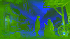 Rostam habla con un sabio hechicero en un pueblo místico, aprendiendo el secreto para derrotar al Demonio Blanco.