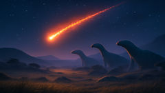 Los Chitauri descienden sobre el paisaje zulú en un río de fuego bajo un cielo nocturno.