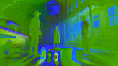 Vivian and Gordon confront Betsy Wilkes behind the town hall, paints and honey evidence at her feet.