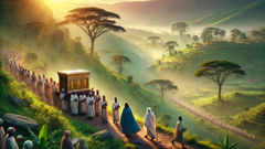 Prince Menelik and his companions transport the Ark of the Covenant to Ethiopia.