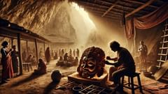 El Maestro Sira trabaja día y noche para terminar la Gran Máscara, mientras el pueblo observa, preparando vestiduras y cantos para el Sigui.