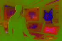 Engineer amidst holographic energy flow panels in Control Vault Seven