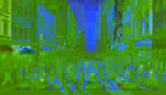 Des rues de la ville vibrantes, peuplées de personnes diverses interagissant dans un environnement urbain bondé.