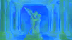 Cupido y Psique reunidos en un templo dorado