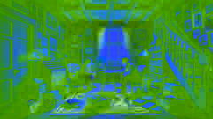 The hidden room in Mr. Charrington's shop filled with old photographs and books.