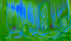 Arqueólogos descobrem um antigo obelisco com símbolos luminosos em uma clareira da Floresta Negra.