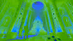 A cavern with crystalline walls and a golden door, the adventurers standing in awe before it.