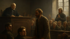 Dmitri Karamazov on trial in crowded Russian courtroom