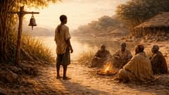 Dòubí, escuchando en la reunión entre el río y el desierto, donde se tomó el primer juramento comunitario.