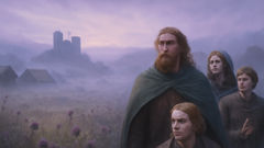 Dyfed transformed into an empty land under an eerie mist, with vanished villages and overgrown fields.