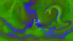 Anna recupera una piedra resplandeciente de una cascada rugiente, mientras una serpiente gigante se enrosca cerca.