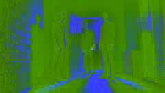 Deux hommes mystérieux en costumes noirs se tiennent à la porte d'un témoin, créant une atmosphère étrange et tendue.