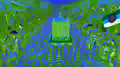 Una gran procesión durante el festival de Timkat en Axum, Etiopía, con sacerdotes llevando una réplica del Arca de la Alianza.
