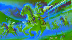 El rey Gesar triunfó en la carrera de caballos para determinar al verdadero rey.