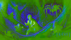 Bilbo corta las telarañas con su espada, Sting, liberando a los enanos de las gigantescas arañas en el oscuro bosque de Mirkwood.