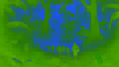  Fawcett and his team disappear into the dense Amazon jungle, the misty wilderness closing around them.