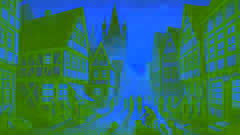 Cologne townsfolk working together in early morning light after Heinzelmännchen’s departure