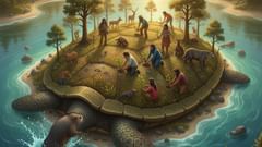 El arte contemporáneo reimagina el mito del buscador de la tierra como un recuerdo ancestral y un compromiso moderno con el lugar.