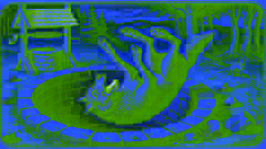  The wolf, weighed down by stones, falls into a well and drowns, ending his threat to the village.