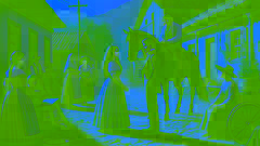 Maria trifft Don Carlos in einem kleinen argentinischen Dorf, unter den wachsamen Augen der neugierigen Dorfbewohner.