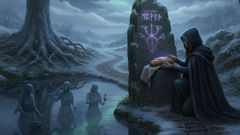 قربان بشريّ صغير قُدِّم إلى بئر أُرْد، حيث يتأملون خيوط الحياة المتعددة والمصير.