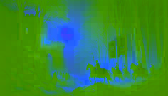 Elfin knights emerging from a misty forest at Valkenburg Castle gate at midnight
