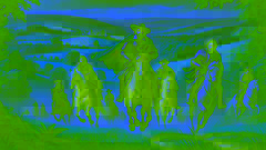 D'Artagnan y los Mosqueteros cabalgan por el campo, con sus capas ondeando mientras se apresuran a recuperar las joyas de la Reina.